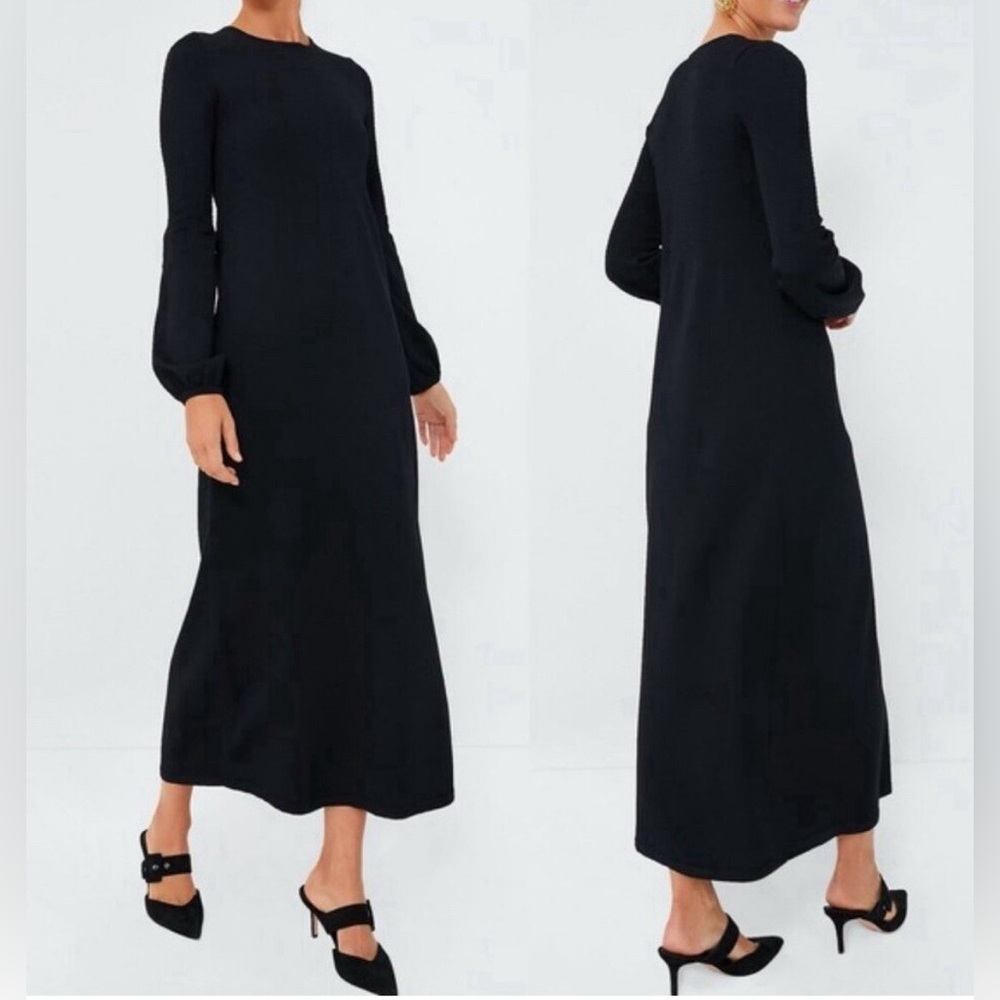 Pomander Place Tuckernuck Black Lennox Knit Dress Size Large NWOT
